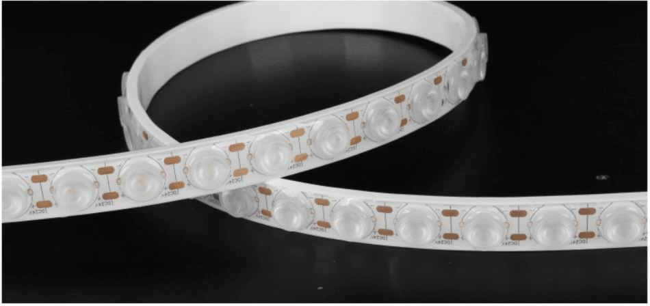 MF-25L-24V LED wall washer with individual lenses along a flexible strip