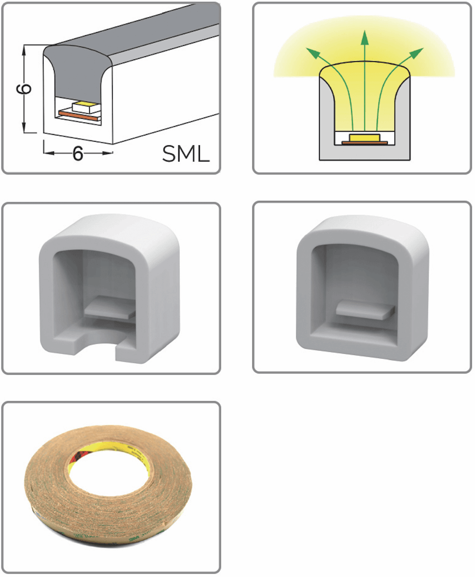 The Sun and Moon Lake Range Silicone neon flex tube 6*6mm — source illustration 1